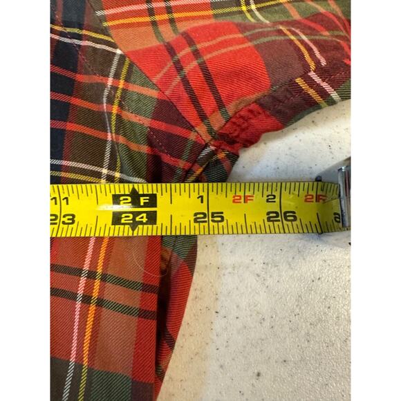 Polo Ralph Lauren Shirt Men M Button Up Orange Plaid Tartan Blake Oxford A24 - Picture 5 of 6